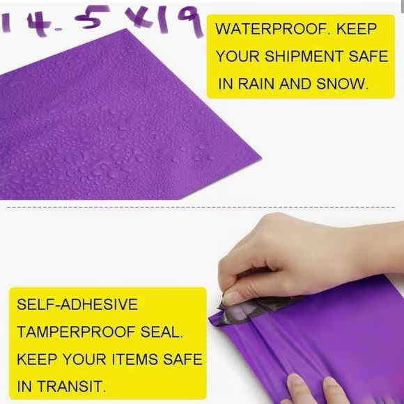 Other - 14.5 x 19 set of 20 Purple Waterproof poly mailers